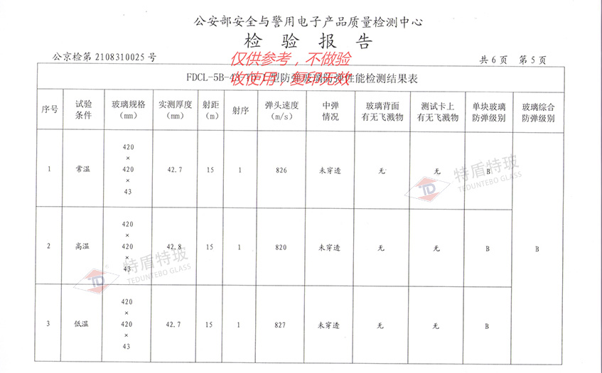 防彈玻璃檢測標(biāo)準(zhǔn)